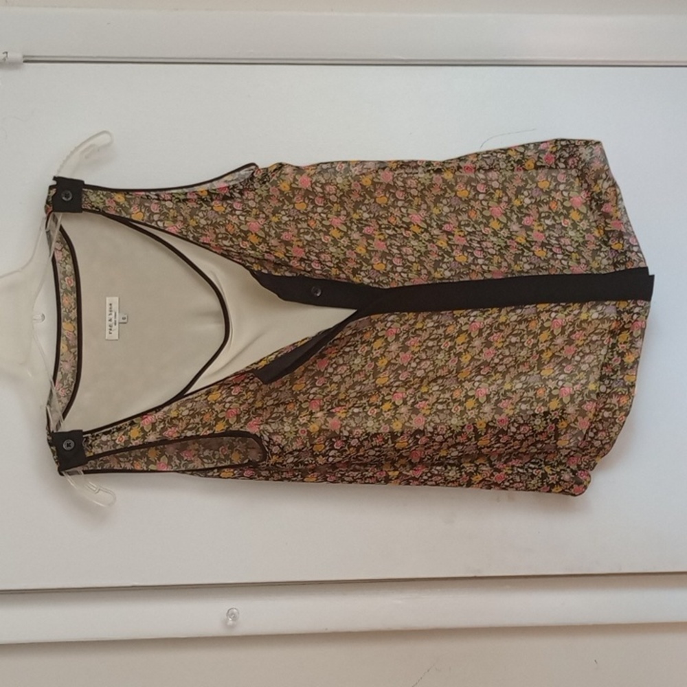 Rag and Bone Silk Floral/lined tank